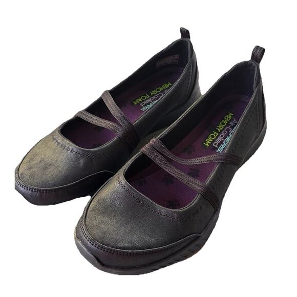 Skechers Shoes Womens 8.5 Wave Lite Good Nature Mary Jane Sneakers 23636 Black - Picture 1 of 7